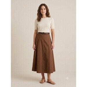 Vintage Ralph Lauren Flared A-Line Brown Skirt Size 6